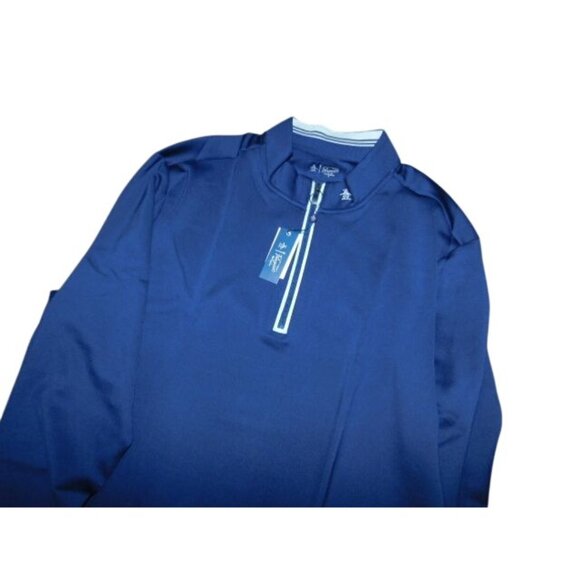 Penguin Size 4X Men's Long Sleeve Navy Blue Pullover Golf NWT $99 - Picture 2 of 2